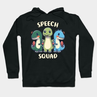 Speech Squad Cute Dinosaur Speech Therapy Speech Pathologist Hoodie